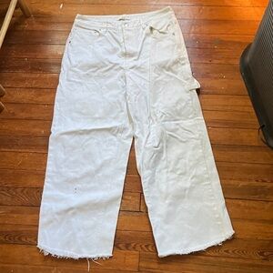Tibi White Sam Jeans - Cropped, Flaw